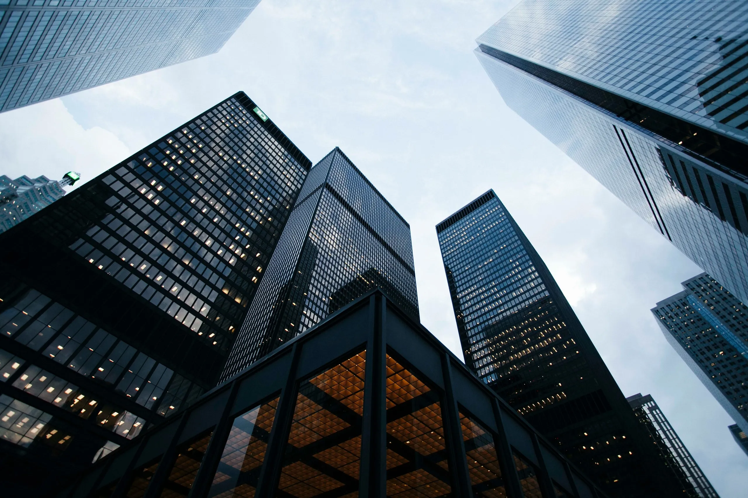 Financial district office towers